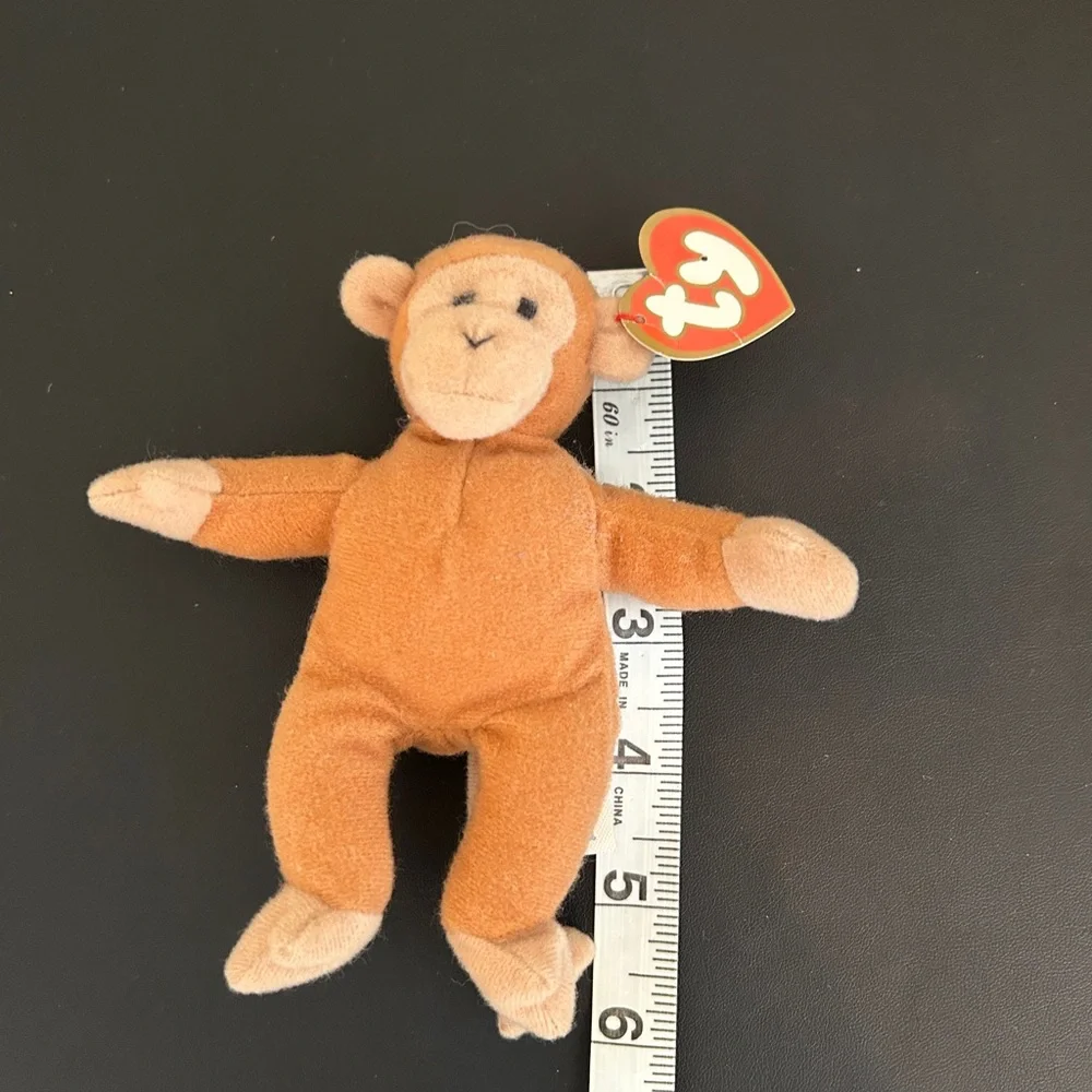 Ty Brown Plush Stuffed Animal Monkey - Picture 2 of 5